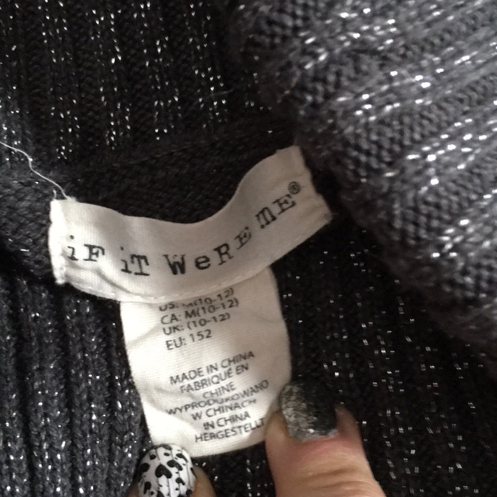 Girls Dark gray with silver Dress - Picture 6 of 8